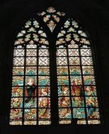 church window with drawings