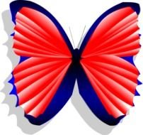 Blue And Pink Butterfly Clip Art