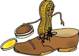 Clip art of shoe cleaner