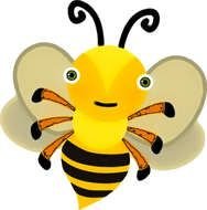 funny small Cartoon Bee Clip Art