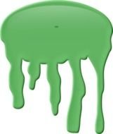 green paint splash, drawing