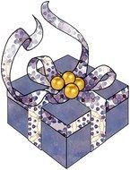 Christmas Gift Box Clip Art drawing