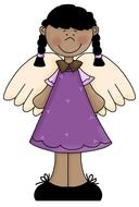 clipart girls with wings