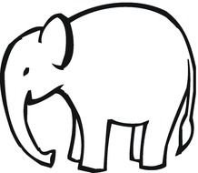 small Elephant Clip Art drawing