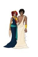 isolated Greek god and goddess