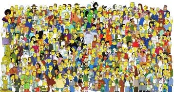Cast Of Simpsons Characters drawing