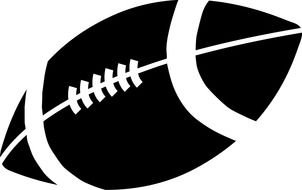 Black and white football ball clipart