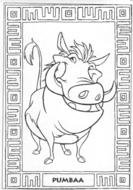 coloring page with Pumbaa