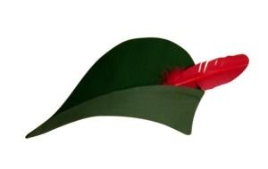 isolated Robin Hood hat