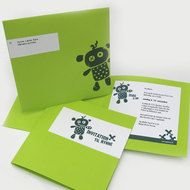 funny green birthday party invitation