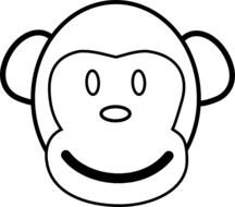 Monkey Face Coloring Page