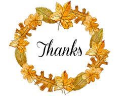 Clipart of Thanks word