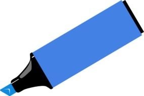 blue marker as a graphic illustration