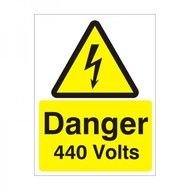 Danger 440 Volts Safety Sign