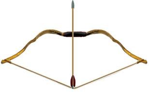 painted bow with arrow