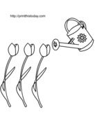 Free Printable Spring Coloring Pages Water