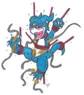 Digimon Tickle Torture Veemon Tepeu Feather Feet