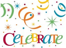 Celebrate as a graphic illustration