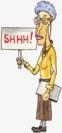 Clipart of the woman with Shhh sign