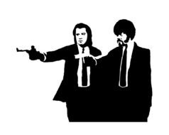 Clipart of Pulp Fiction Stencil