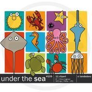 Under The Sea Clipart Pack With Illustrations Octopus Horse