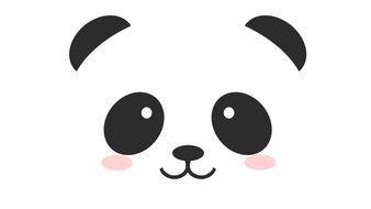 Cute Panda Face drawing