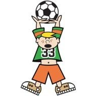 Soccer Playing Boy drawing