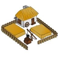 yard with a house