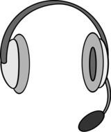 Head Set Clip Art drawing
