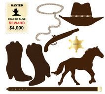 Cowboy Icons Clip Artjpg