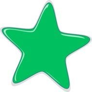 Green Star Clip Art N12