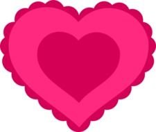Pink Valentine Heart Clip Art N6