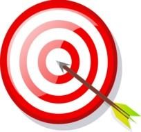 Clip art of Target With Arrow