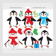Winter Penguin Clip Art N6