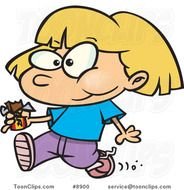 Cartoon Eating Chocolate
