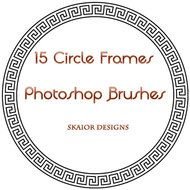 Round Frame Photoshop Brushes Border Digital Scrapbook