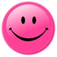 Smiley Face pink drawing