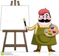 Cartoon Artist Painting Thank You Boss Clip Art View Original