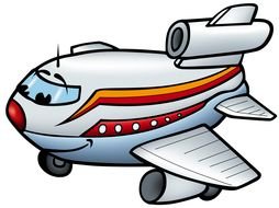 funny Airplane Clip Art drawing