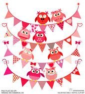 Happy Valentine Owl Clip Art