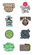 different logos as graphic elements for clipart