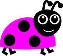 Pink Ladybug Clip Art N11