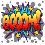 Clipart of Comic Book boom sign