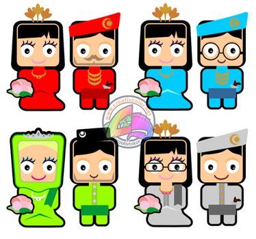 Bagi Sesiapa Yang Tukar Warna Baju Kartun Pengantin Chibi