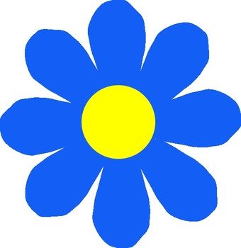 Blue Cartoon Flower Clip Art