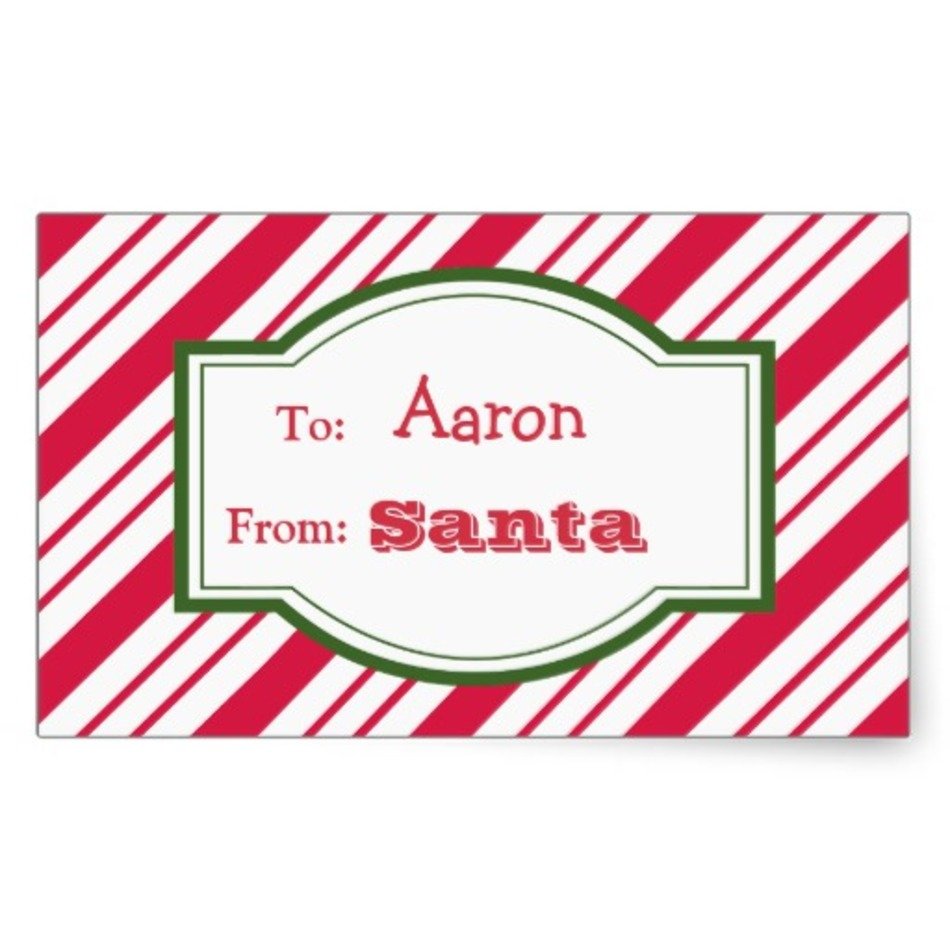 Santa Gift Tag Sticker