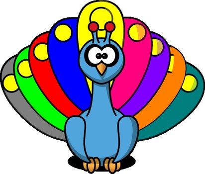 Cartoon Peacock Clip Art N5