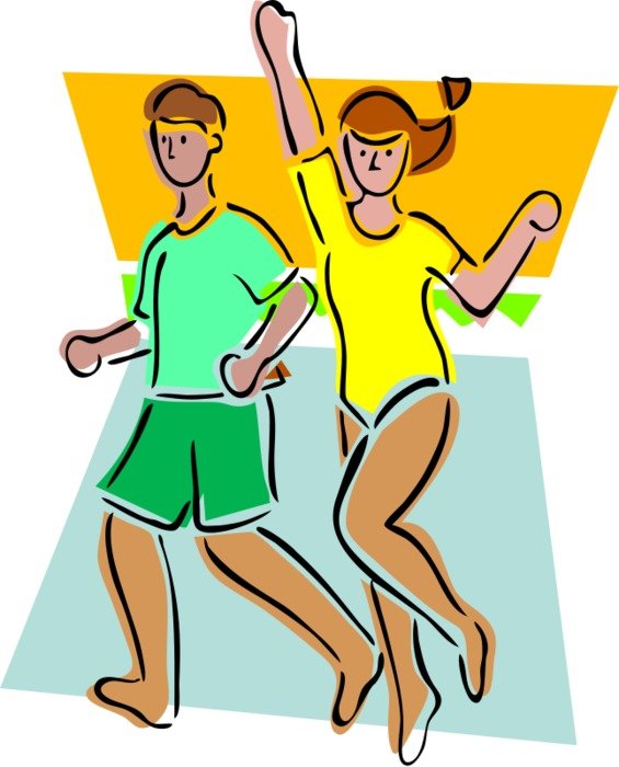 aerobics as a graphic illustration