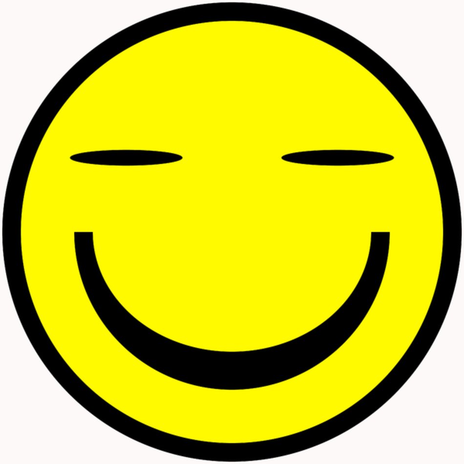 Smiley Face Closed Eyes Clip Art