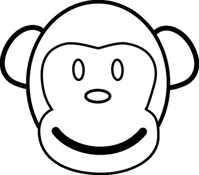 Monkey Face Coloring Page